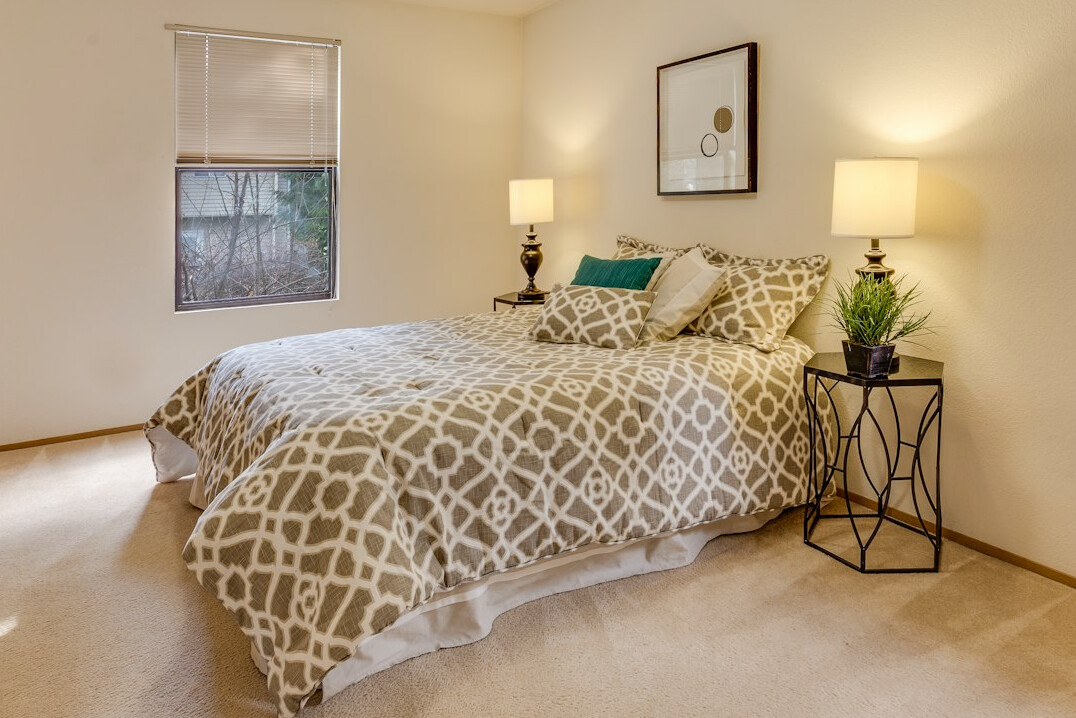 tidy bedroom bed